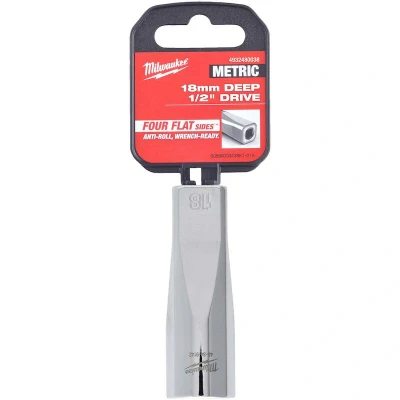 Afbeelding van MILWAUKEE 4932480038 lange dop metrisch 1/2&quot; 18 mm