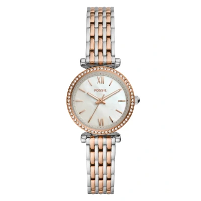 Afbeelding van Fossil dames Carlie Mini horloge ES4649 in de kleur Roségoud