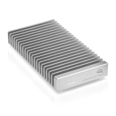 Afbeelding van OWC Express 1M2 Externe NVMe SSD 8 TB USB4 (USB C) Tot 3151 MB/s Zilverkleurig