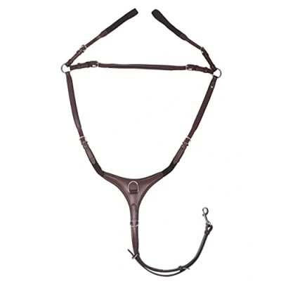 Afbeelding van Qhp Borsttuig Luxury Bruin Cob Teugels paard