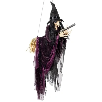 Afbeelding van Boland Decoratie Vliegende heks (65 cm) Horror