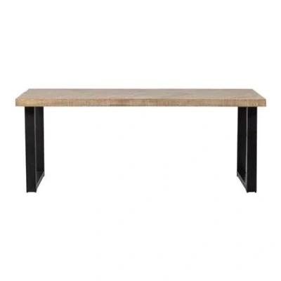 Afbeelding van WOOOD Tablo Tafel Visgraat met U poot Mango 75x180x90