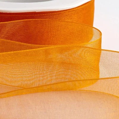 Afbeelding van Italian Options Organzaband, chiffon, 38 mm x 20 m, oranje