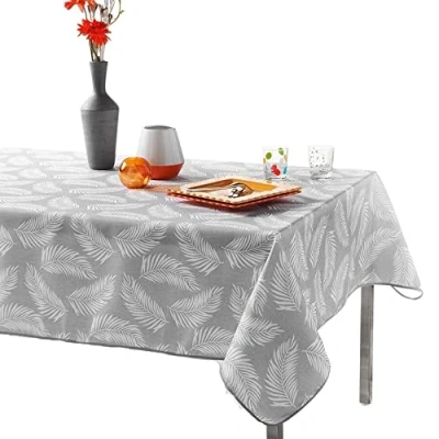 Afbeelding van douceur d&#039;intérieur, Rechthoekig tafelkleed (150 x 240 cm) Lifette grijs, bedrukt polyester