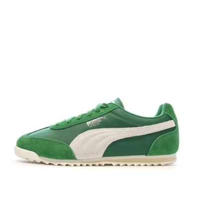 Afbeelding van Puma Arizona Unisex Sneakers laag, Maat: 37, Archive green/vapor gray Leer en textiel