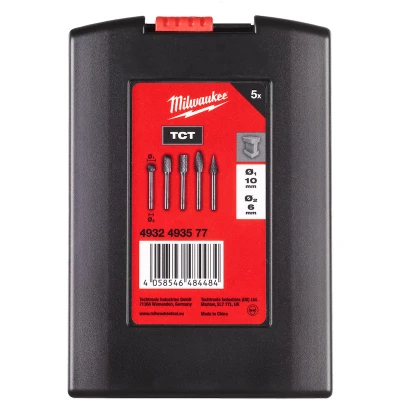 Afbeelding van MILWAUKEE 4932493577 Set frezen 5 Messing Kunststof koffer