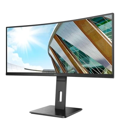 Afbeelding van AOC CU34P2A LED monitor Energielabel G (A G) 86.4 cm (34 inch) 3440 x 1440 Pixel 21:9 1 ms HDMI, DisplayPort, USB 3.2 Gen 1, Hoofdtelefoon (3.5 mm jackplug),