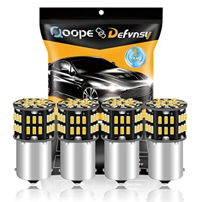 Afbeelding van DEFVNSY 1156 BA15S 1003 3014 54 SMD warm wit 3000K LED lampen 12V knipperlichten auto interieur camper aanhanger boot backup achterlichten (4 stuks)