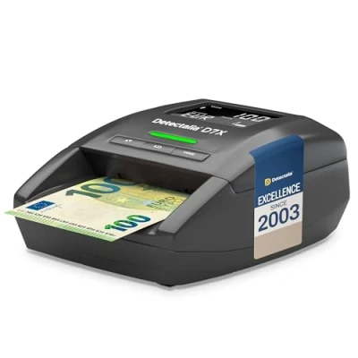 Afbeelding van Detectalia D7X valse bankbiljettendetector en individuele bankbiljettenteller bankbiljettentester met 7 detectietests voor euro, gbp, chf, pln, czk sec