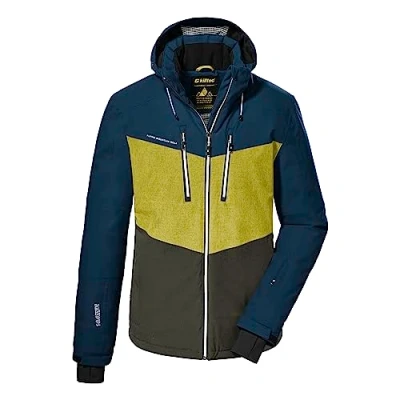 Afbeelding van Killtec heren ski jas 38699 dark petrol/oker/dark moss maat M