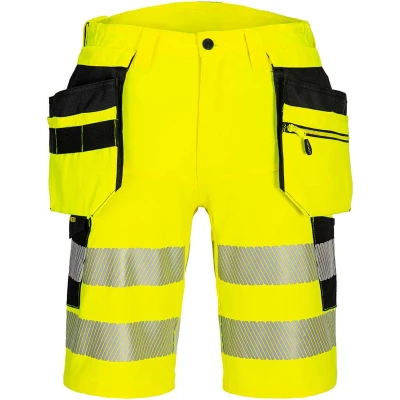 Afbeelding van DX4 Hi Vis korte broek met holsterzakken maat 30, Yellow/Black
