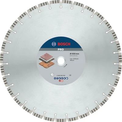 Image de BOSCH 2608602650 Disque de coupe diamanté Best for Stone 450 x 25,40 3,8 12 mm