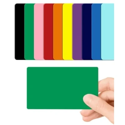 Afbeelding van CKB LTD 100 stuks PVC plastic blanco kaarten 760 micron standaardformaat CR80 creditcard 86 x 54 mm bedrukbaar ideaal om te overdrukken in elke kantoorprinter