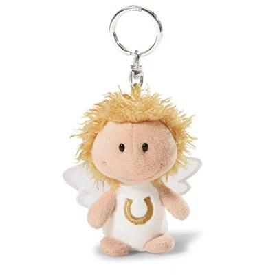Afbeelding van Nici Sleutelhanger Beschermengel Junior 7 Cm Pluche Wit/goud