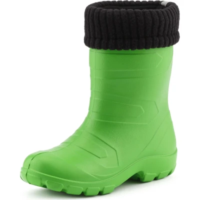 Afbeelding van Ladeheid Kinder Regenlaarzen Rubber met Binnenschoen EVA Wasbare LA LMG 845 AspenKids Groen375c/Zwart 25