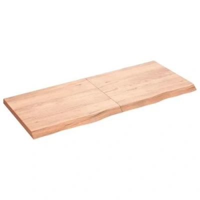 Afbeelding van Wandschap 120x50x4 cm behandeld massief eikenhout lichtbruin