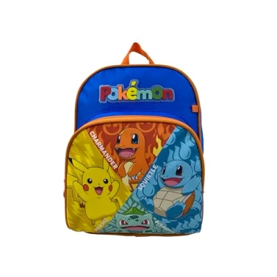 Afbeelding van Pokémon rugzak 3D 2 vakken Premium 30cm Pikachu Squirtle Charmander Bulbasaur Kleine
