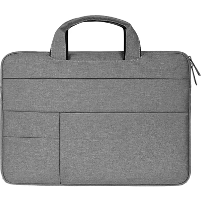 Afbeelding van Laptoptas 14 inch Spatwaterdichte Laptophoes &amp; Laptop Sleeve met handvat Grijs