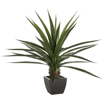 Afbeelding van Atmosphera Kunstplant Agave Plant met pot 105x105x124cm Groen