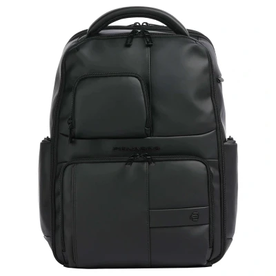 Afbeelding van Piquadro Laptoprugzak / Werktas Rugtas Dames 15.6 inch Leer W129 Special Zwart