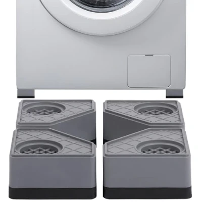 Afbeelding van Belle Vous 4 Pak Anti Vibratie Voetjes voor het Wasmachine Non Slip, Geluidsdempend &amp; Schokabsorberende Matjes en Droger Rubberen Stabilisatievoetjes Tegen Bewegen Schudden