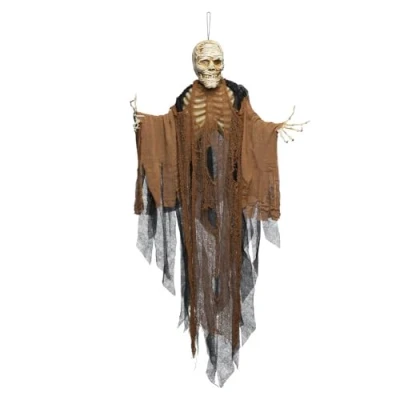 Afbeelding van Boland Decoratie Creepy Mummy (160 cm) Horror Skelet Halloween Versiering met licht en geluid