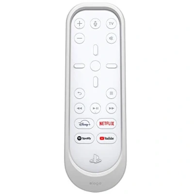 Afbeelding van elago Siliconen hoes, compatibel met PlayStation 5 Media Remote (wit)