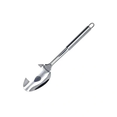 Afbeelding van Fackelmann 670430 Ovaal serveerlepel, roestvrij staal, platte lepel voor serveren, zilver, 32,1 x 7,2 1,6 cm