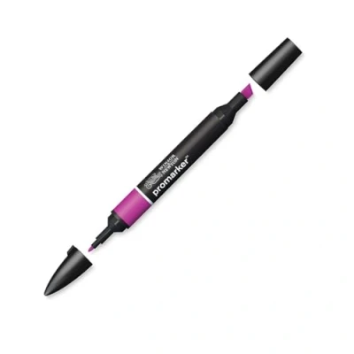 Afbeelding van Winsor &amp; Newton ProMarker 0203363 professionele markeerstiften, 2 fijne en brede punten, voor tekeningen, design lay out, braambes