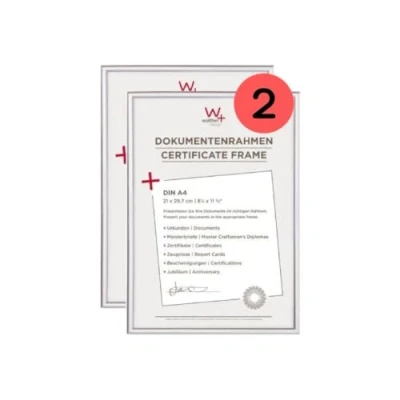 Afbeelding van Walther Design Lot van 2 frames KV130SD New Lifestyle fotolijst kunststof, DIN A4, 21 x 29,7 cm, goudkleurig
