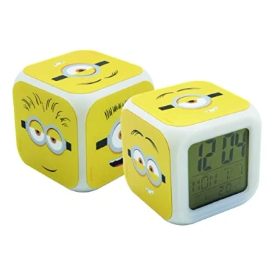 Afbeelding van Joy Toy Minions 2 kubusvormige wekker in geschenkverpakking 8 x cm, klein, meerkleurig