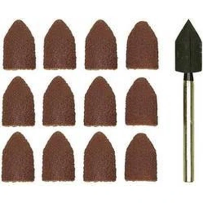 Afbeelding van Proxxon Micromot 28 987 Schuurdoppen, normaal korund met gereedschapsdrager afm. 13 x 9 mm 10 delig Schacht Ø 3 1 stuk(s)