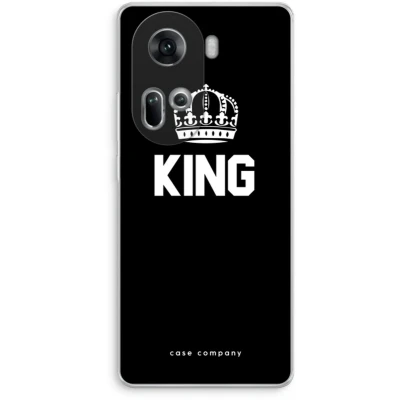 Afbeelding van Case Company® hoesje geschikt voor Oppo Reno 11 King zwart Soft Cover Telefoonhoesje Bescherming aan alle Kanten en Schermrand