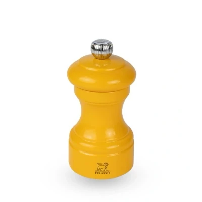 Afbeelding van Peugeot Bistro Manuele Zoutmolen Van Gelakt Hout, Saffraangeel, 10 Cm
