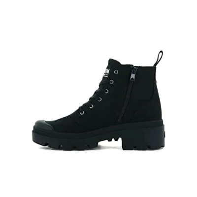 Afbeelding van Palladium Pallabase Korte laarzen, Dames, Maat: 35.5, Black Katoen