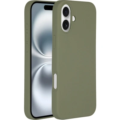 Afbeelding van Accezz Hoesje Geschikt voor iPhone 16 Plus Siliconen Liquid Silicone Backcover MagSafe Lichtgroen