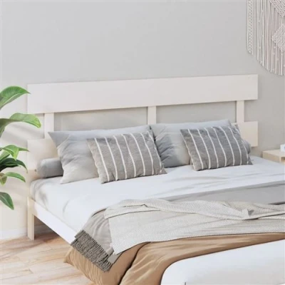 Afbeelding van Hoofdbord 184x3x81 cm massief grenenhout wit