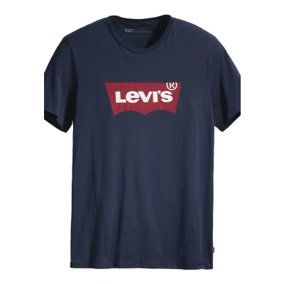 Afbeelding van Levi&#039;s heren T shirt met logoprint in de kleur Donkerblauw, maat: XXS