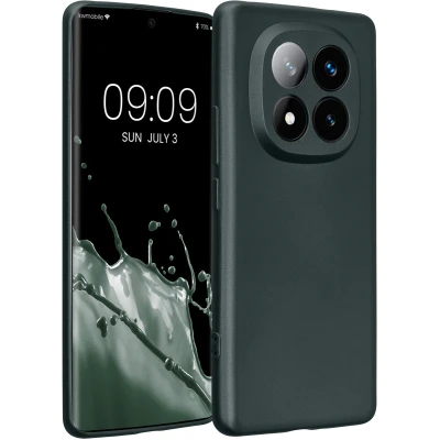 Afbeelding van kwmobile metallic telefoonhoesje van TPU geschikt voor Xiaomi Redmi Note 14 Pro+ 5G / Pro Plus Flexible case smartphone In petrol