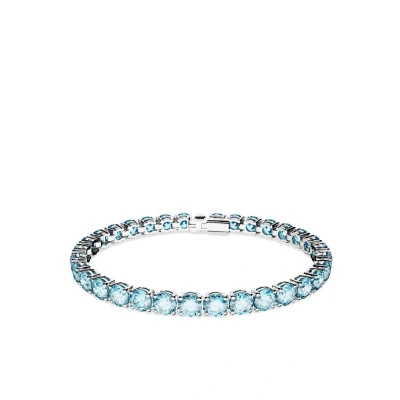 Afbeelding van Swarovski dames MATRIX BRACELET M AQUA/RHS L in de kleur Blauw, maat: