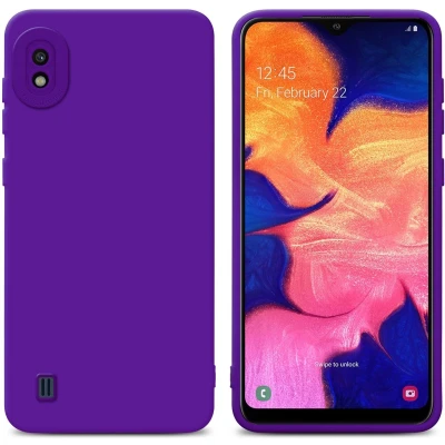 Afbeelding van Cadorabo Hoesje geschikt voor Samsung Galaxy A10 in Fluid DONKER PAARS Beschermhoes gemaakt van flexibel TPU silicone Cover Case
