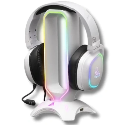 Image de Support Pour Casque/Micro Casque The G Lab K Stand Rado Rgb Usb Blanc