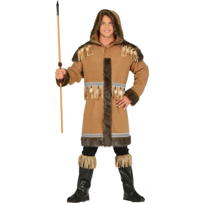 Afbeelding van Fiestas Guirca Verkleedpak Eskimo Heren Polyester Bruin Maat M