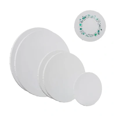 Afbeelding van Relaxdays schildersdoek set van 6 leeg doek 3 groottes schildergerei katoen