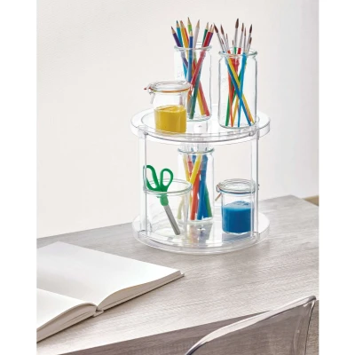 Afbeelding van iDesign Lazy Susan Draaiplateau met Verdieping, 24.1 cm, Kunststof,