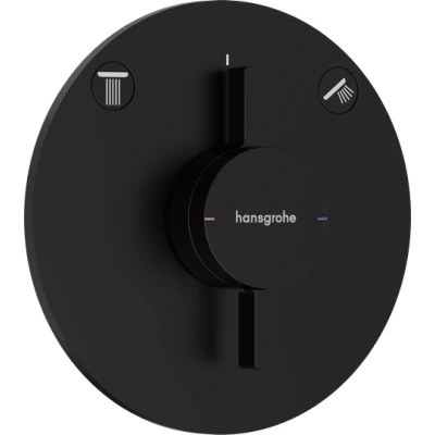 Afbeelding van Hansgrohe DuoTurn S kraan inbouw voor 2 functies mat zwart Tijdloze uitstraling