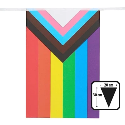 Afbeelding van Boland Papieren vlaggenlijn Progress Regenboog