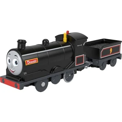 Afbeelding van Thomas &amp; zijn vrienden JBW21 Donald op batterijen werkende locomotief met wagen voor kinderen vanaf 3 jaar