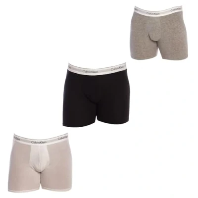Afbeelding van Calvin Klein Underwear Boxer Brief 3 PACK Modern Cotton Stretch Boxerbriefs, Heren, Maat: Small, Black/white/grey heather