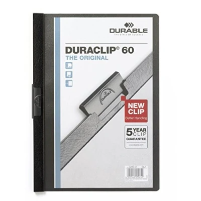 Afbeelding van Klemmap Durable Duraclip A4 6mm 60 vellen zwart 25 stuks
